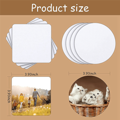 Sublimation Blank Coaster Rubber 48 pcs 2