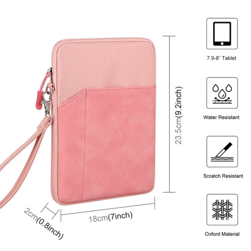 Bolsa para tablet Linyer rosa, 7,9 a 10,8 polegadas, à prova de poeira e água. 2