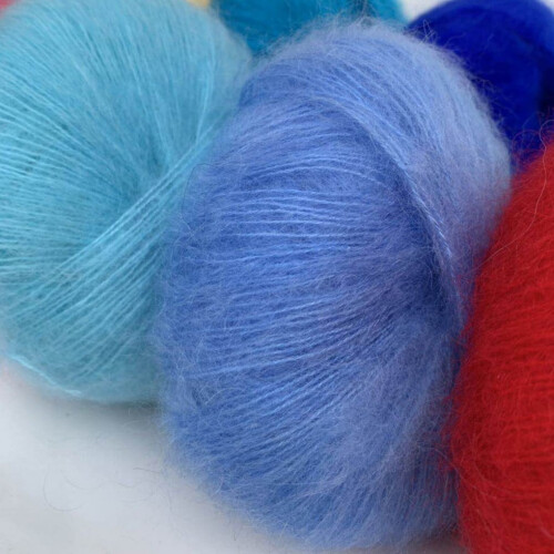 Solid knitting yarn soft thin plush 25g ball 2