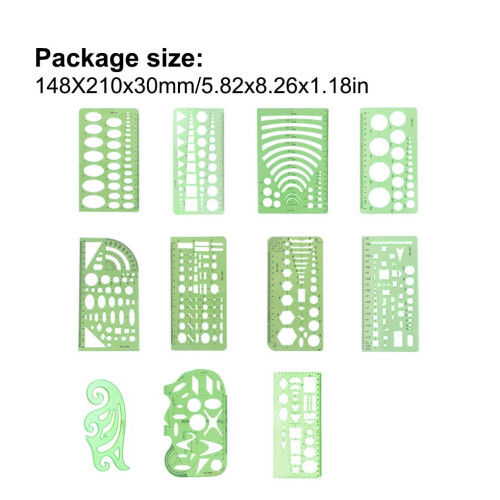 Set di stencil in plastica per cerchi Liner, 1 pezzo, tipo 8 2