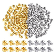 Crimp Beads for Jewelry Making Gold Silver 80 pcs