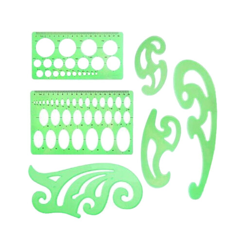 Set di stencil circolari in plastica Liner, 10 pezzi 1