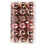 Rose Gold Plastic Christmas Balls 4cm 36 pcs 6