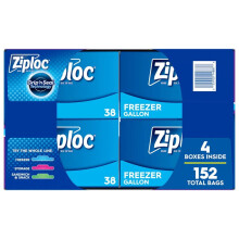 Σακούλες κατάψυξης Ziploc με γαλόνια που παραμένουν ανοιχτές, 152 τεμάχια