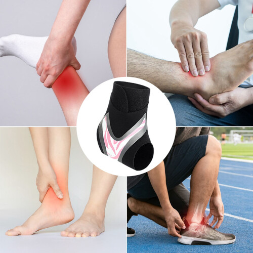 Ankle Brace Breathable Adjustable Support for Right Foot - 1