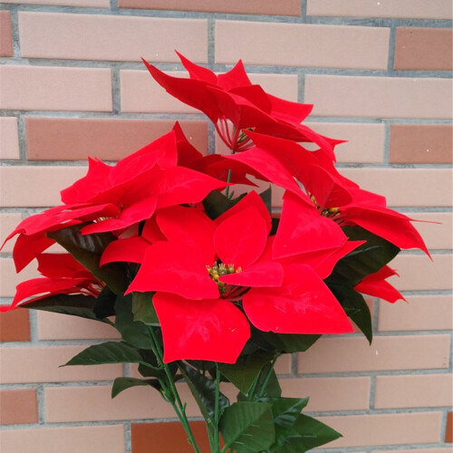 Künstliche Weihnachtssternblume Red7-Fork Dekoration 1