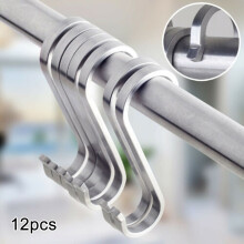 Heavy Duty Metal S Hooks for Garden and Kitchen 12PCS
