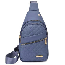 (Blue) Crossbody Bag Fashion Casual Anti-Theft Solid Color Crossbody Bag