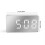 Relógio digital LED com visor de temperatura branco 2