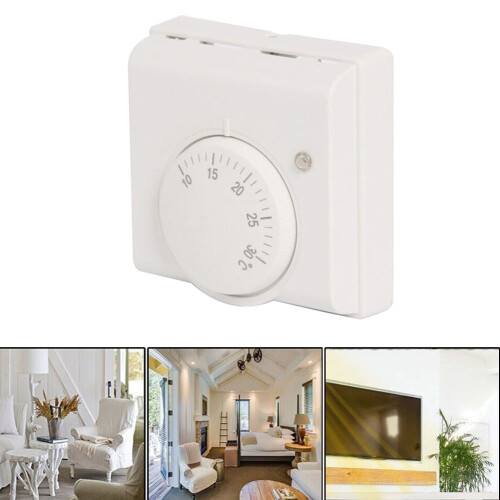 Mechanical Room Thermostat White 220V AC 2-wire