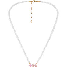 Angel digital necklace with 444 pearl clavicle chain