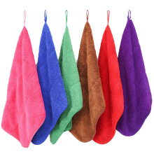 Microfiber Hanging Hand Towels Coral Fleece 6pcs