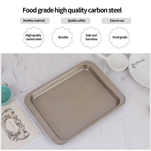 Rektangulär bakplåt i rostfritt stål, non-stick, 33x23 cm 2