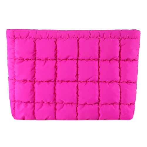 Quilted cosmetic bag rose red 1 piece