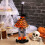 Halloween witch hat wine bottle decor set 2