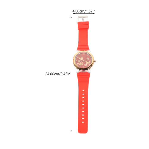 Orologio da donna a forma di farfalla con cinturino in silicone 2