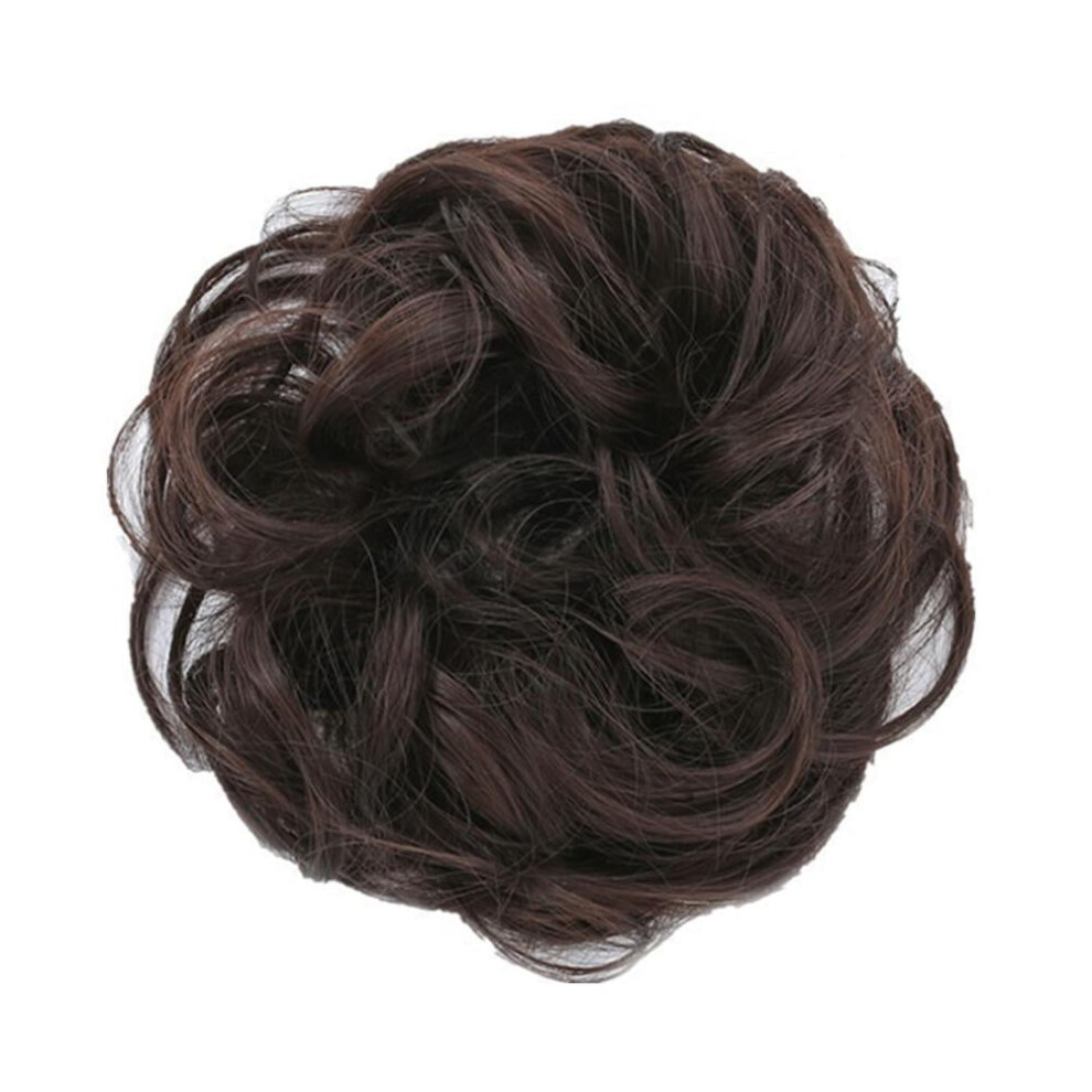 Curly Messy Hair Bun Extension Natural Look M4