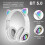 Ακουστικά Linyer για παιδιά, αυτιά γάτας, Bluetooth 5.0, λευκά 4