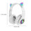 Ακουστικά Linyer για παιδιά, αυτιά γάτας, Bluetooth 5.0, λευκά 5