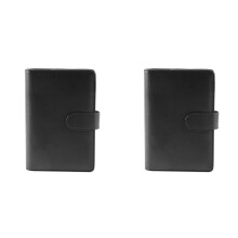 A6 PU Leather Budget Binder Cover Set 50 Pcs Black