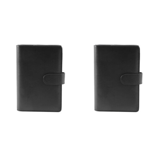 A6 PU Leather Budget Binder Cover Set 50 Pcs Black
