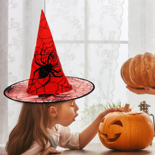 Heksehat ornament foldbart Halloween-tilbehør 2