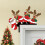 Kerstman houten deurhoeksticker kerstdecoratie 3