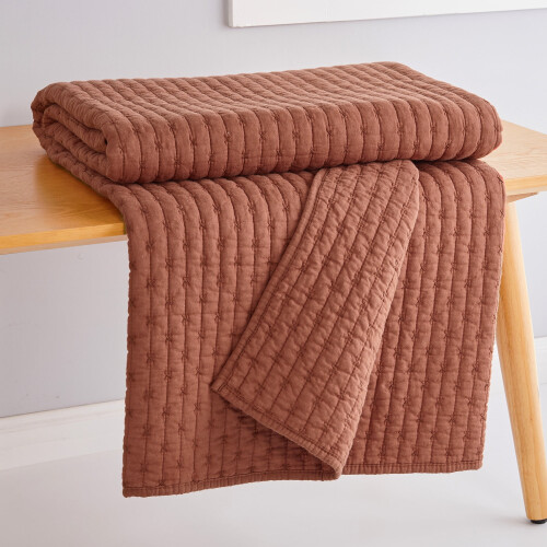 Ριχτάρι καπιτονέ Levtex Home με σταυροβελονιά 50x60 ίντσες βαμβάκι 1