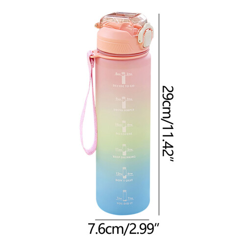 Μπουκάλι νερού 32oz με χρονόμετρο και καλαμάκι 1