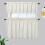 Waffle Weave Curtain Valance 60" x 15" White One Panel 7