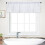 Waffle Weave Curtain Valance 60" x 15" White One Panel 8