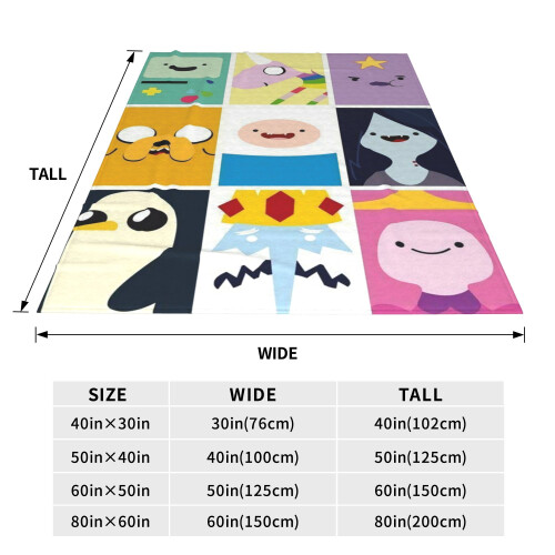 Adventure Time plush throw blanket 50x60 inches 1