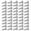 100 Pcs D-Ring Picture Frame Hanging Hooks Double Hole Hangers with Screws Silver 2
