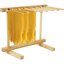 Ghojet pasta drying rack wooden 8-bar portable