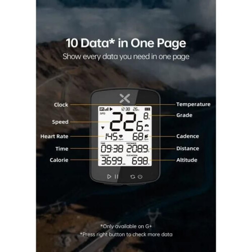 Υπολογιστής ποδηλάτου NETBOAT GPS - G+ - Οθόνη 2,2 ιντσών - IPX7 Αδιάβροχο - ANT+ και Strava 1