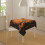 Halloween pumpkin tablecloth white square 6