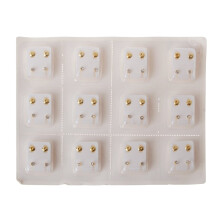 Silver Stainless Steel Ear Piercing Studs 3mm and 5mm Clear