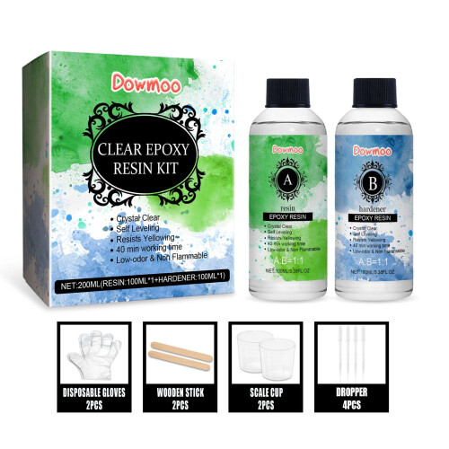Epoxy Resin Table Top Kit 2-Part 6.8 oz High-Gloss 1