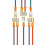 Conector de pá duplo Leke de 2 vias 3