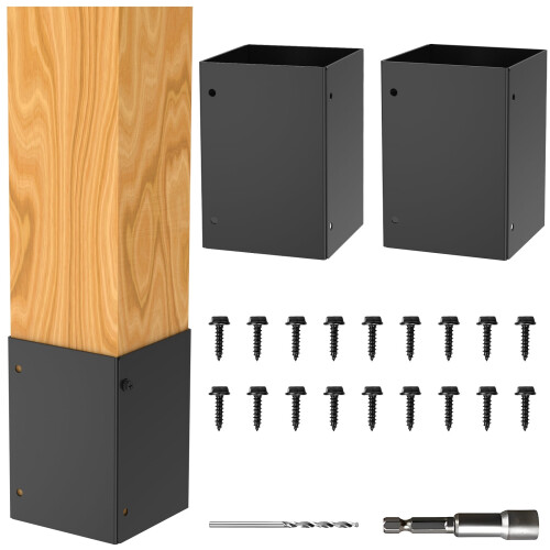 Ghojet steel rustproof mailbox post base 3.3-6 inch