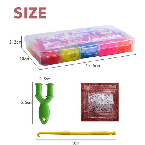 Lot de 100 élastiques tissés colorés 1