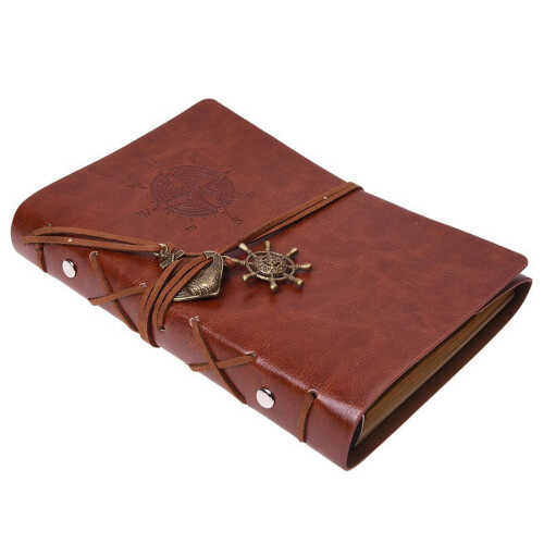 Retro notebook light brown ring binder S