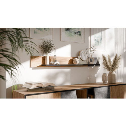 Cama OVO shelf 130x20xH15 oak/concrete 1