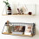Leott Wall-Mounted Floating Shelf Black Metal Wood 1 Pack 6