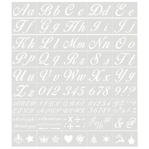 Gecheer 可水洗字母模板套装 45片