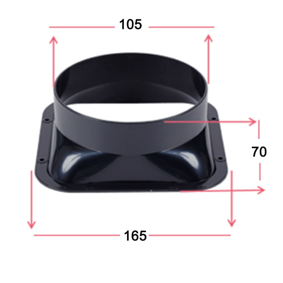 Abs Wall Flange Connector For Ventilation Pipe 110Mm 9314556538537