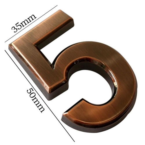 Exterior House Numbers Self-Adhesive Digits 5 2