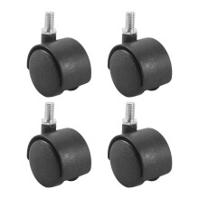 Plastic Swivel Caster with 8mm Screw Stem 1.5 Inch Wheel 4