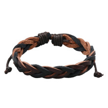 Men's leather braided bracelet 1 piece