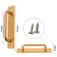 Aluminum Barn Door Handle Gold Sliding Hardware 1 Pack